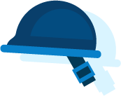 Icono de un casco azul