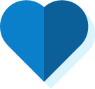 Icono de un corazón azul