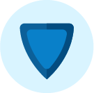 Icono de un escudo azul