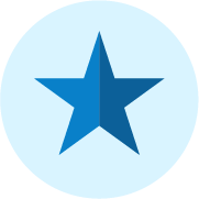 Icono de una estrella azul
