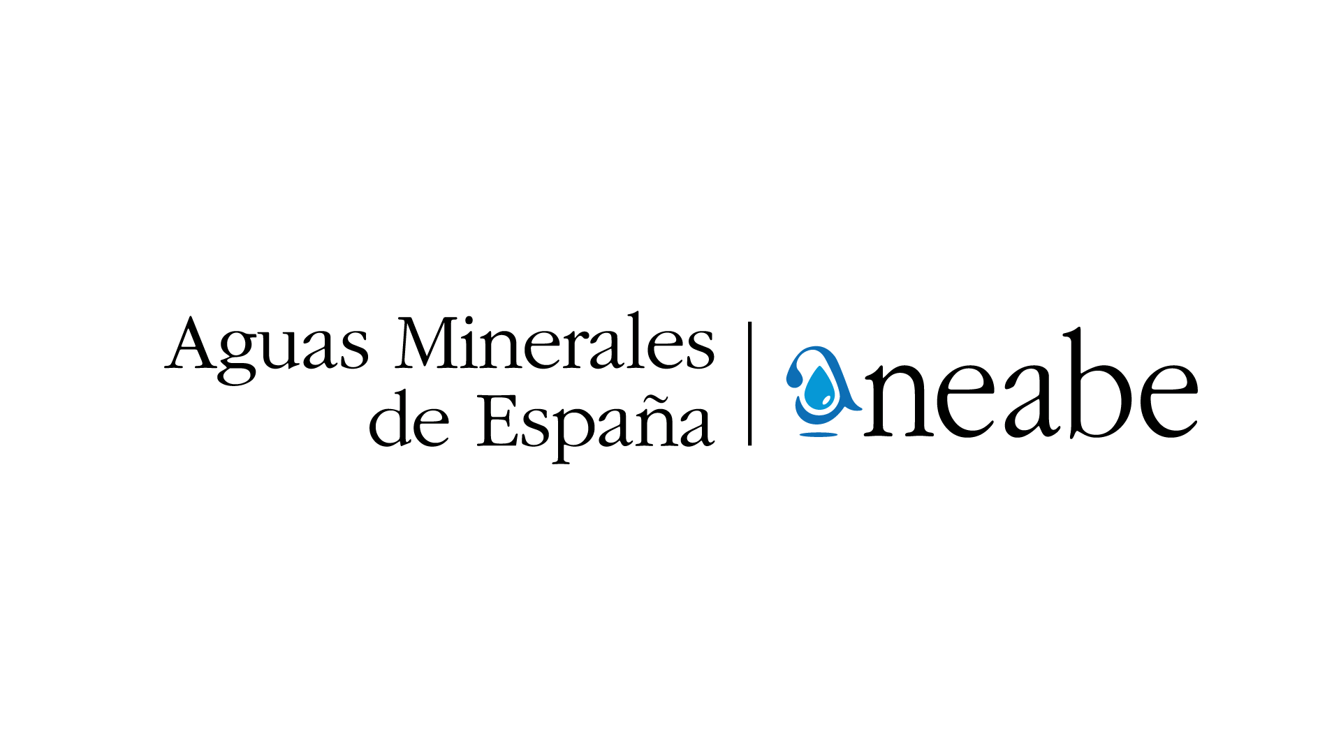 ANEABE logo en negro con isotipo y gota azul
